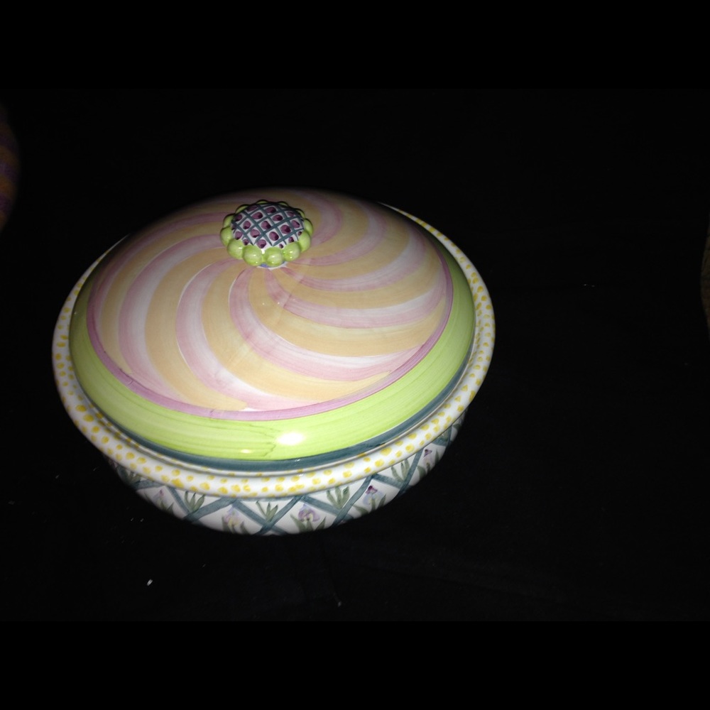Mackenzie childs large lidded ceramic tureen